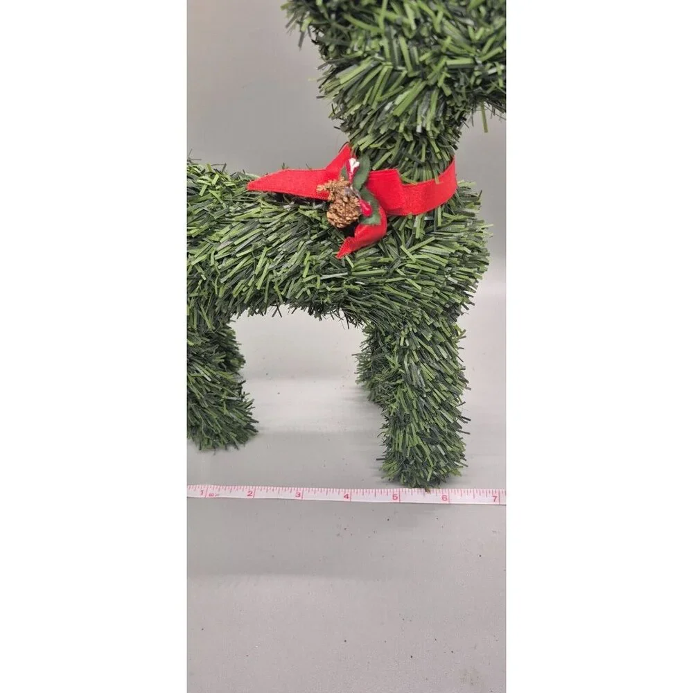 VINTAGE CHRISTMAS REINDEER FAUX EVERGREEN TOPIARY ARTIFICIAL TREE DEER 10